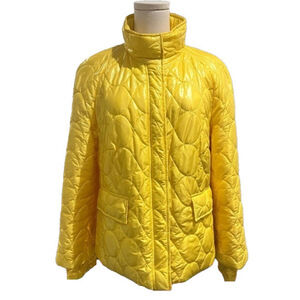 Luisa CERANO women’s quilted fall jacket. Stunning vibrant canary yellow!!